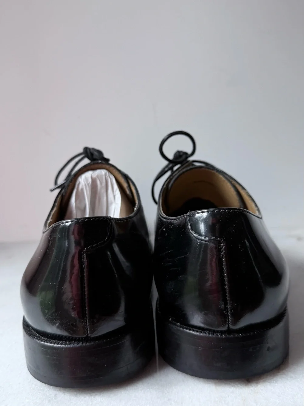 Cole Haan Men's Caldwell cap toe oxfords in black patent leather
